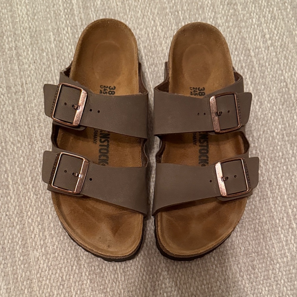 Birkenstock Arizona Taupe Double Strap Sandals